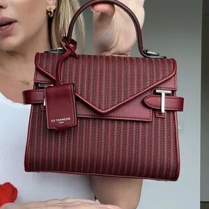 Le Tanneur Red Striped Mini Bag